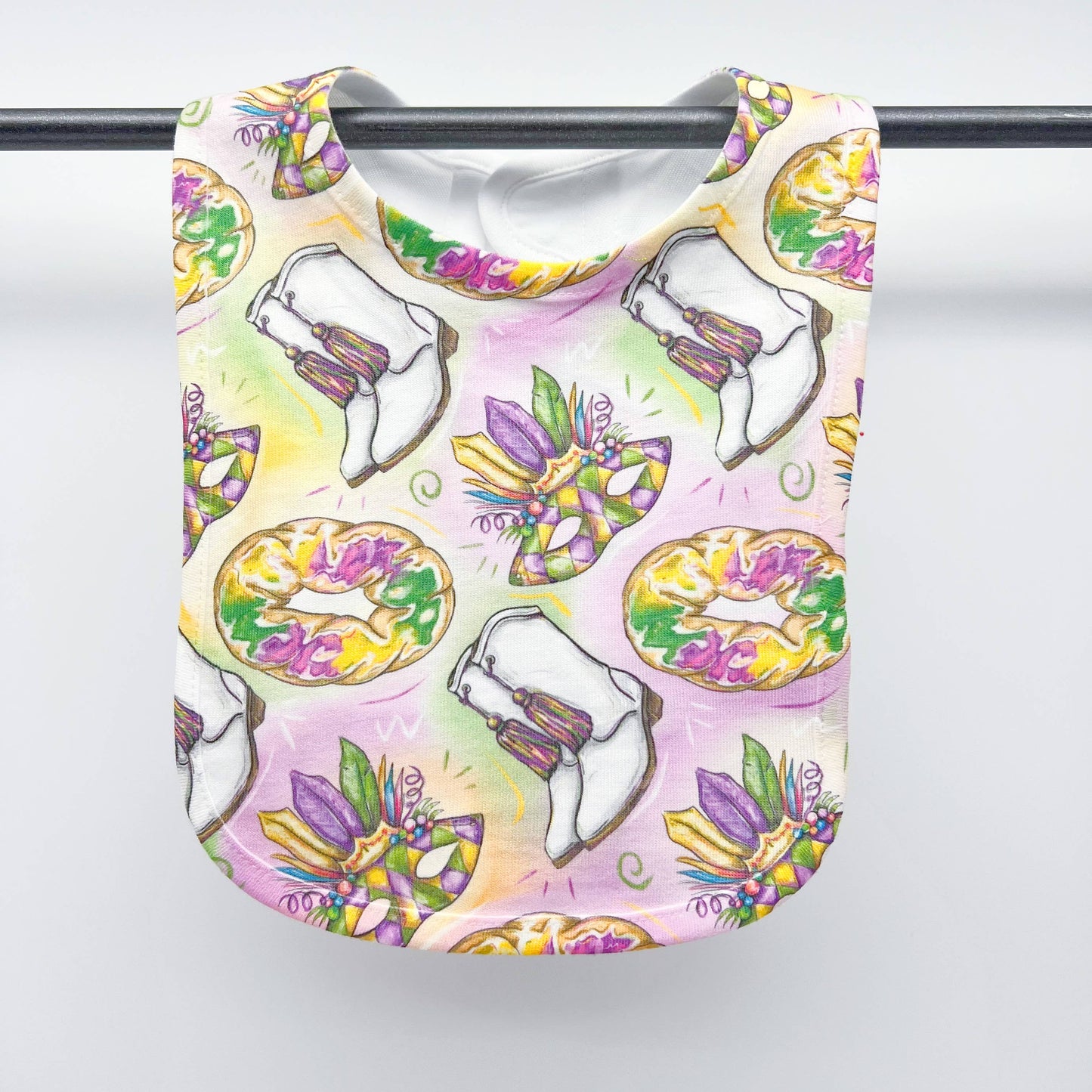 Mardi Gras Baby Bib