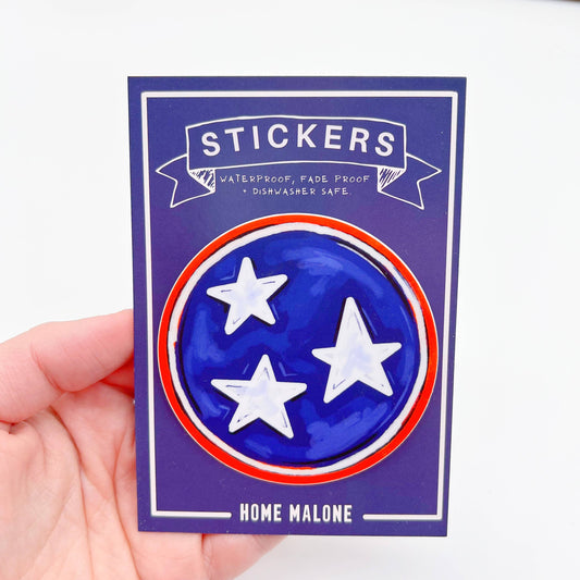 Tennessee Flag Stars Sticker