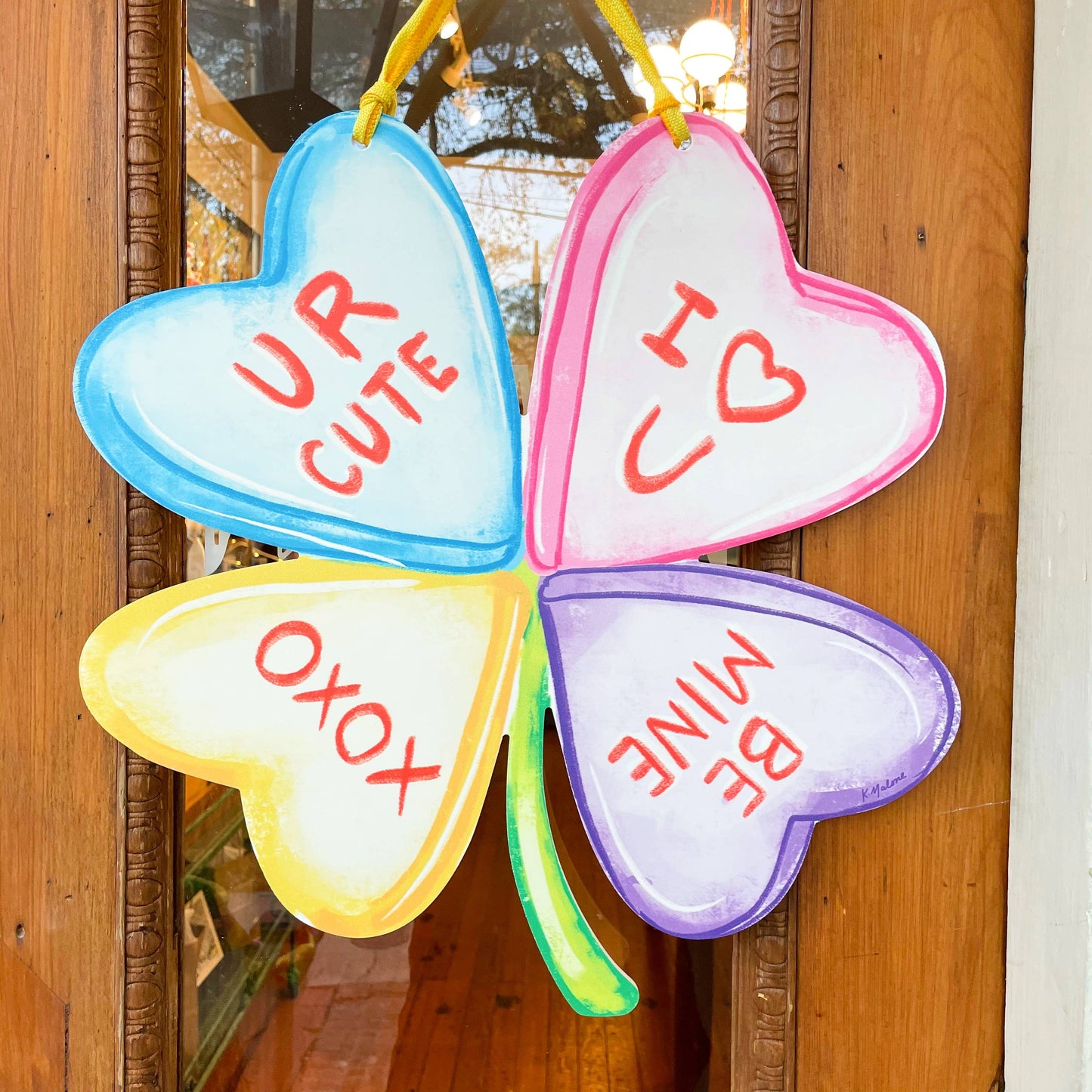 Conversation Hearts Door Hanger