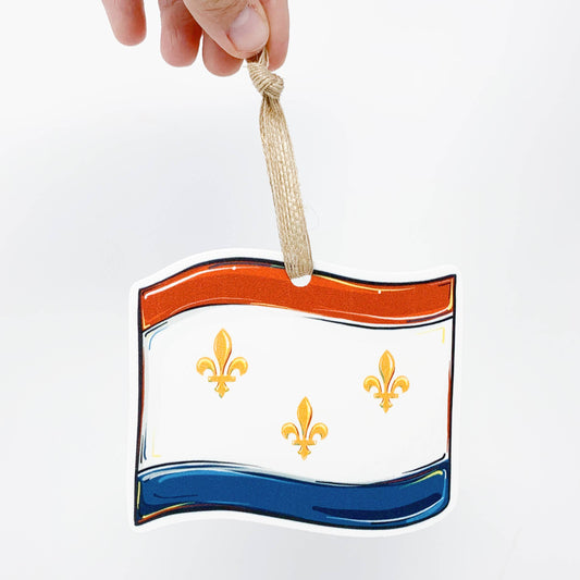 *SALE* New Orleans Flag Ornament - Louisiana Pride Decor