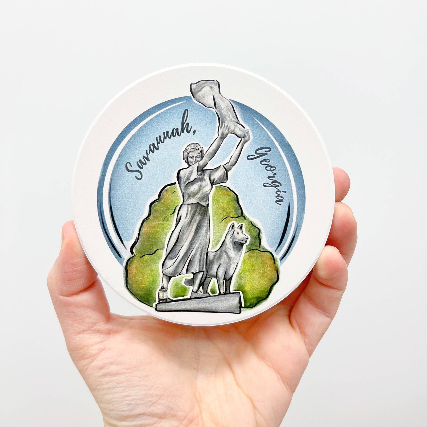 Savannah Waving Girl Coaster