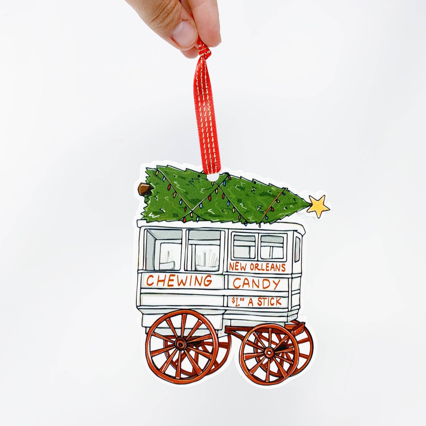 Roman Candy Cart Ornament