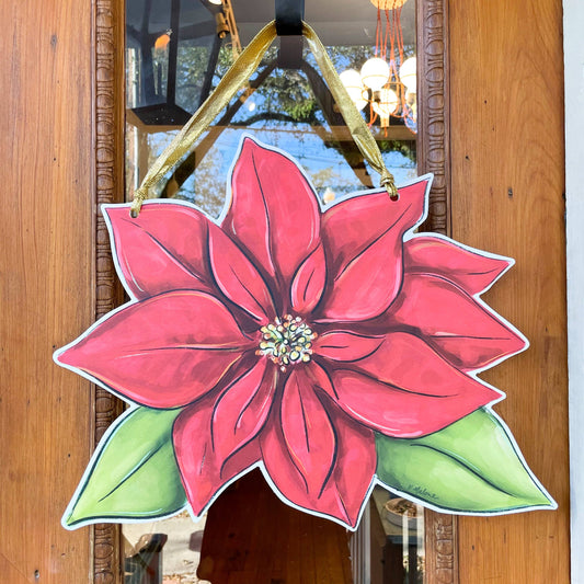 Poinsettia Door Hanger