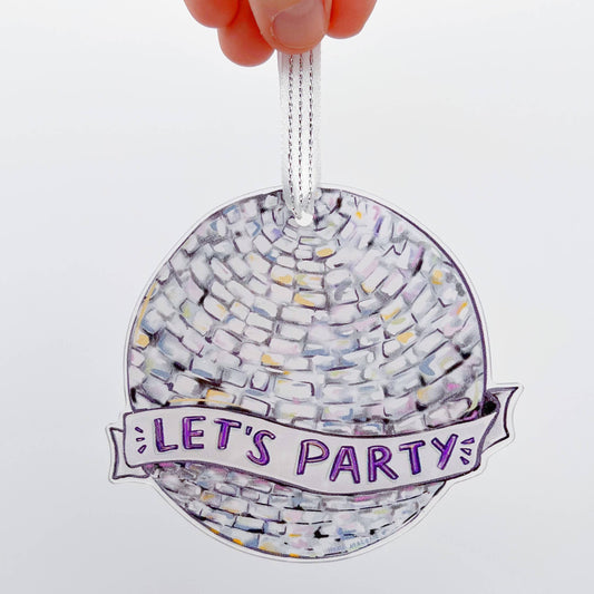 Disco Ball Let's Party Ornament