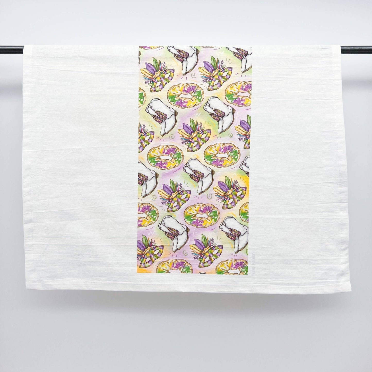 Mardi Gras Panel Print Tea Towel