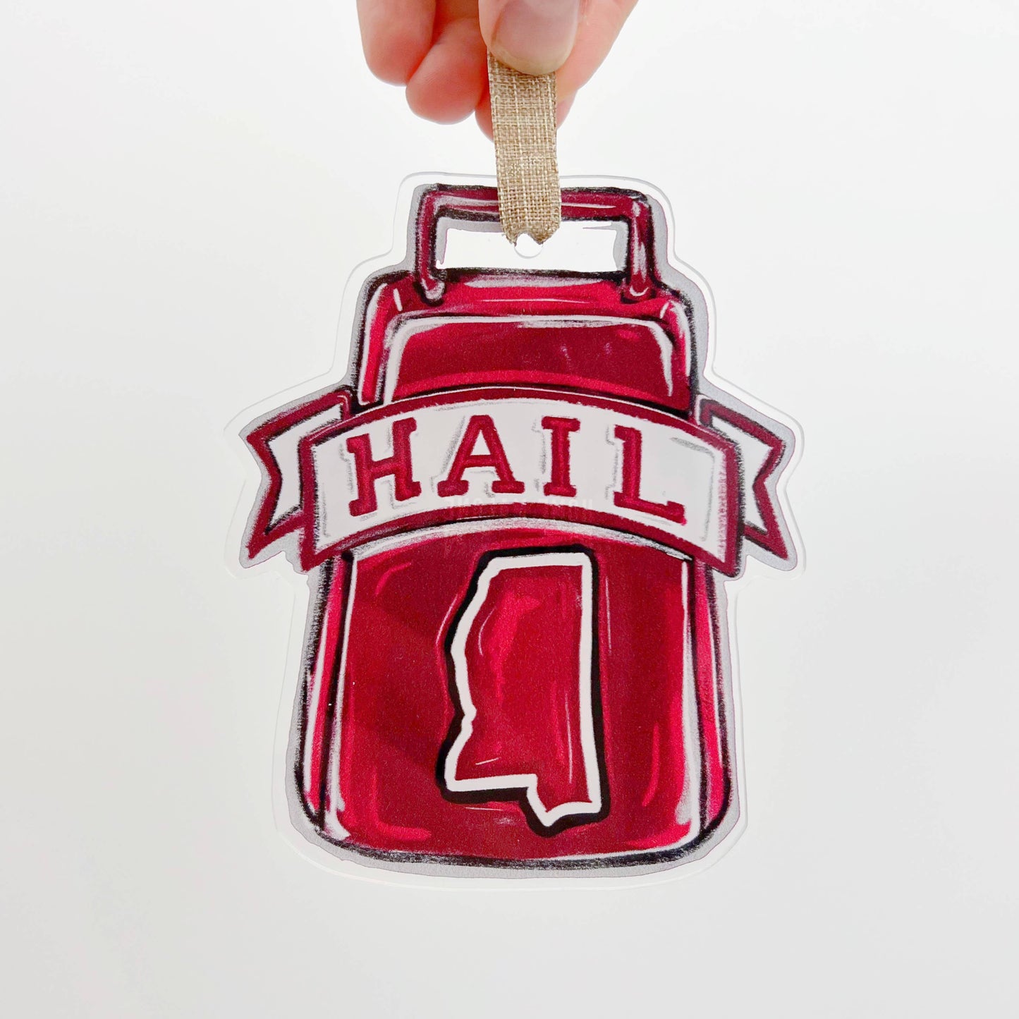 Hail State Cowbell Acrylic Ornament
