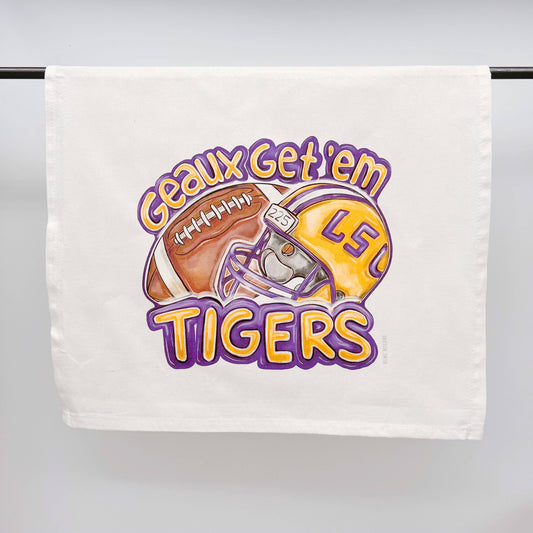 Geaux Get Em Tigers Tea Towel LSU