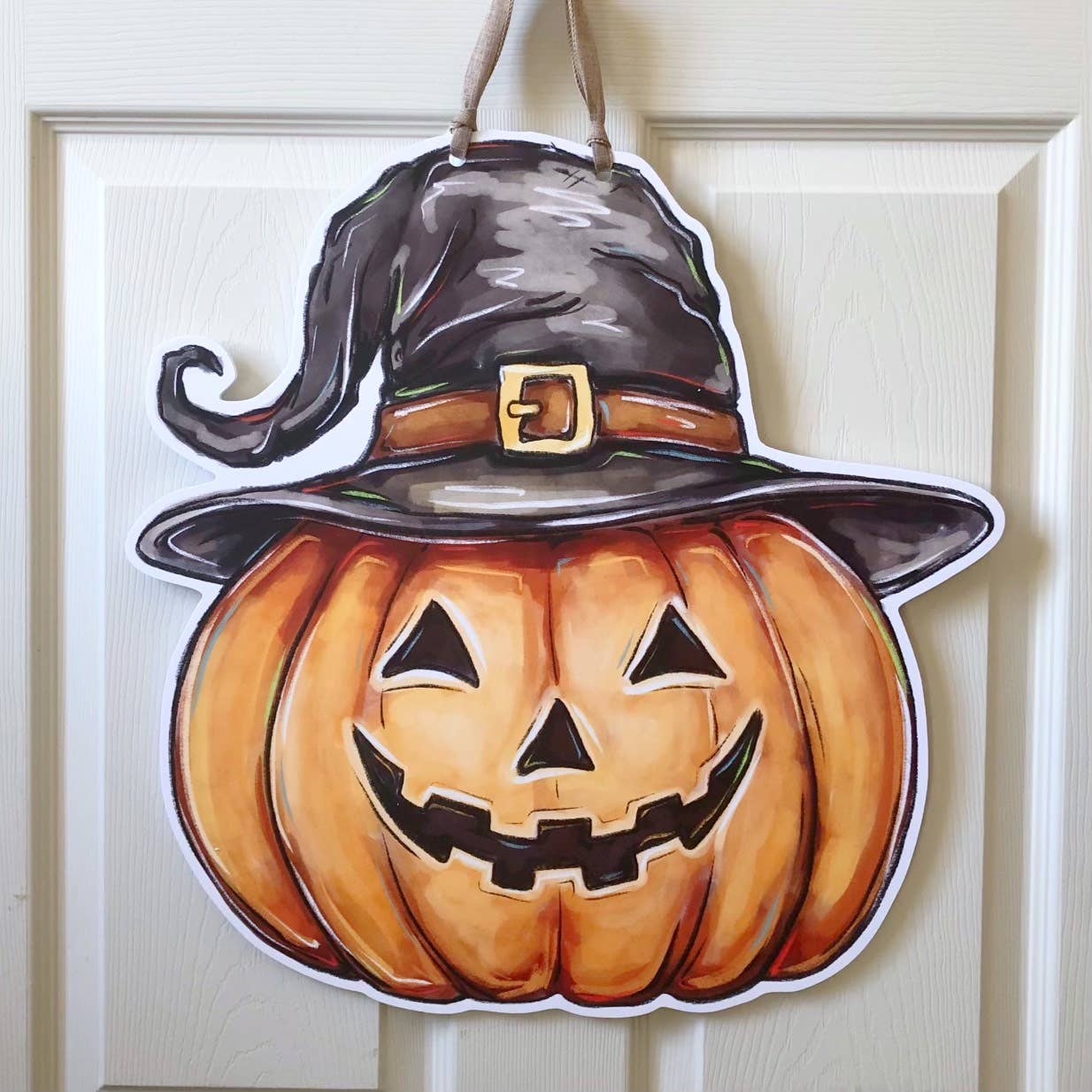 Jack-O'-Lantern Pumpkin Door Hanger